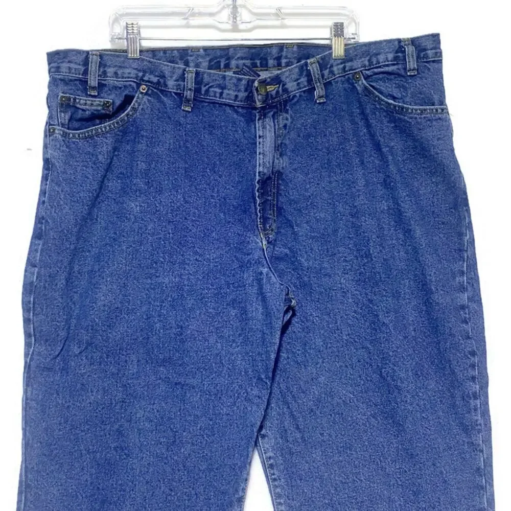 Full Blue Jeans Men's 46x32 Straight Fit 100% Cotton Medium Blue Denim
